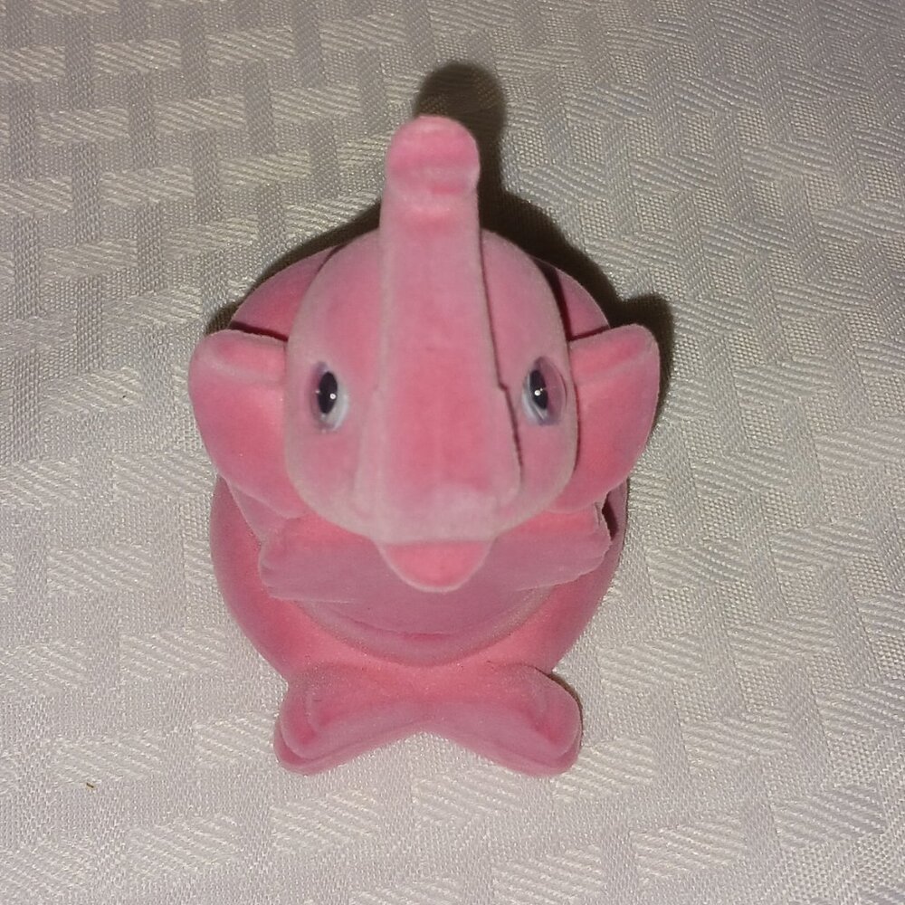 Silver Elephant Pendant in Pink Velour Elephant Hinged Gift Keepsake Box